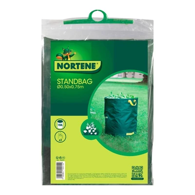 NORTENE STANDBAG - Erős, merev kerti lombgyűjtő zsák, d 50 cm x 75 cm zöld