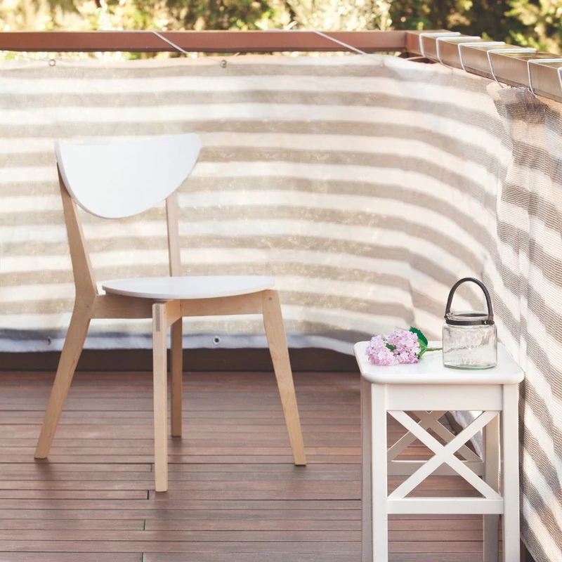 NORTENE BALCONY EASY - Hangulatos erkélyháló fűzőlyukakkal 0,9 x 5 m szürke-fehér