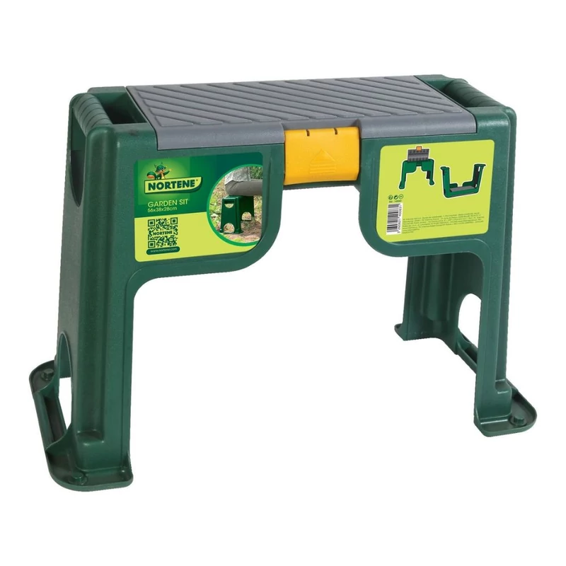 NORTENE GARDEN SIT - Átfordítható kerti szék pvc párnával és tároló rekesszel 56 x 38 x 28 cm zöld