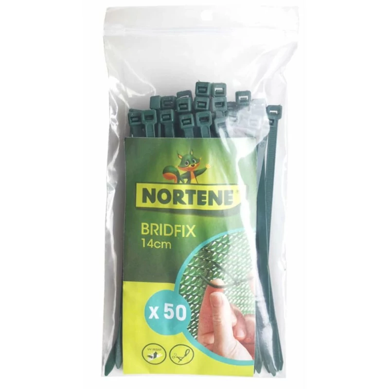 NORTENE BRIDFIX - Többfunkciós gyorskötöző 14 cm zöld (50 kötöző/csomag)