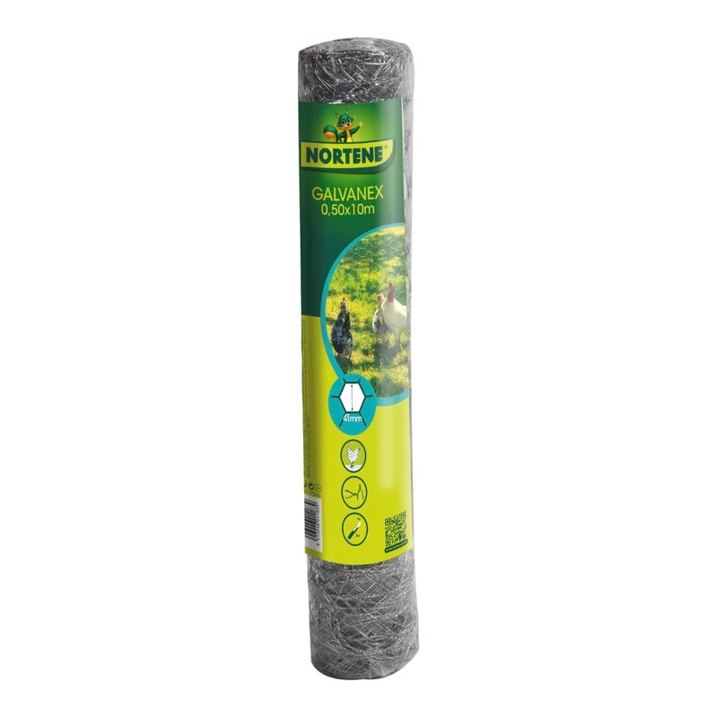 NORTENE GALVANEX 41 - Univerzális drótháló 0,5 x 10 m galvanizált (41 x 0,8 mm)