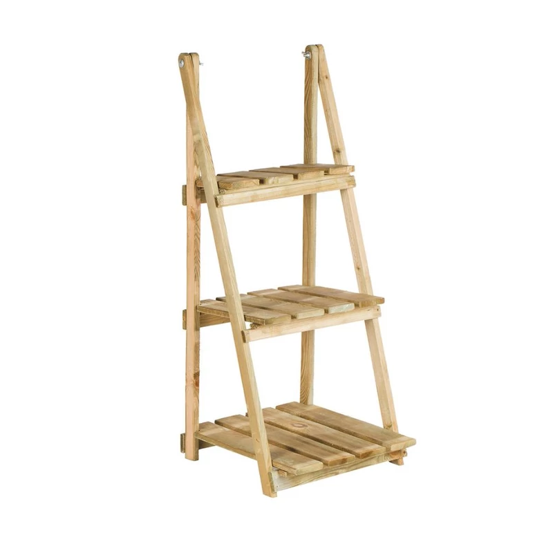 NORTENE NATUR SHELF - 3 szintes fa virágállvány 100 x 42 x 44 cmPolcok mérete: 39,5 x 42 cm39,5 x 30
